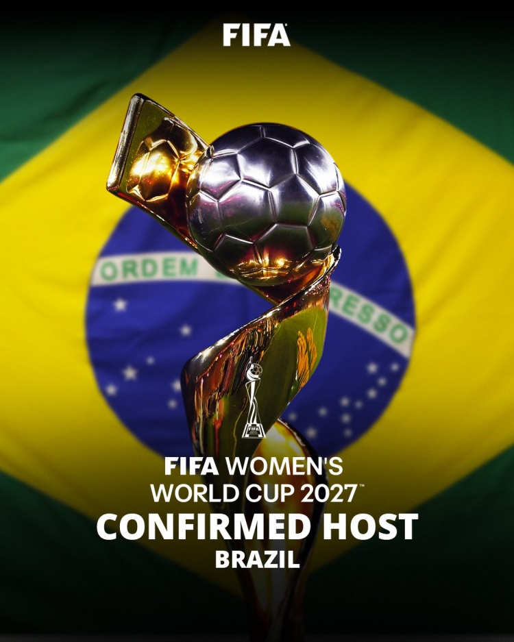 国际足联官方：巴西获得2027年女足世界杯主办权